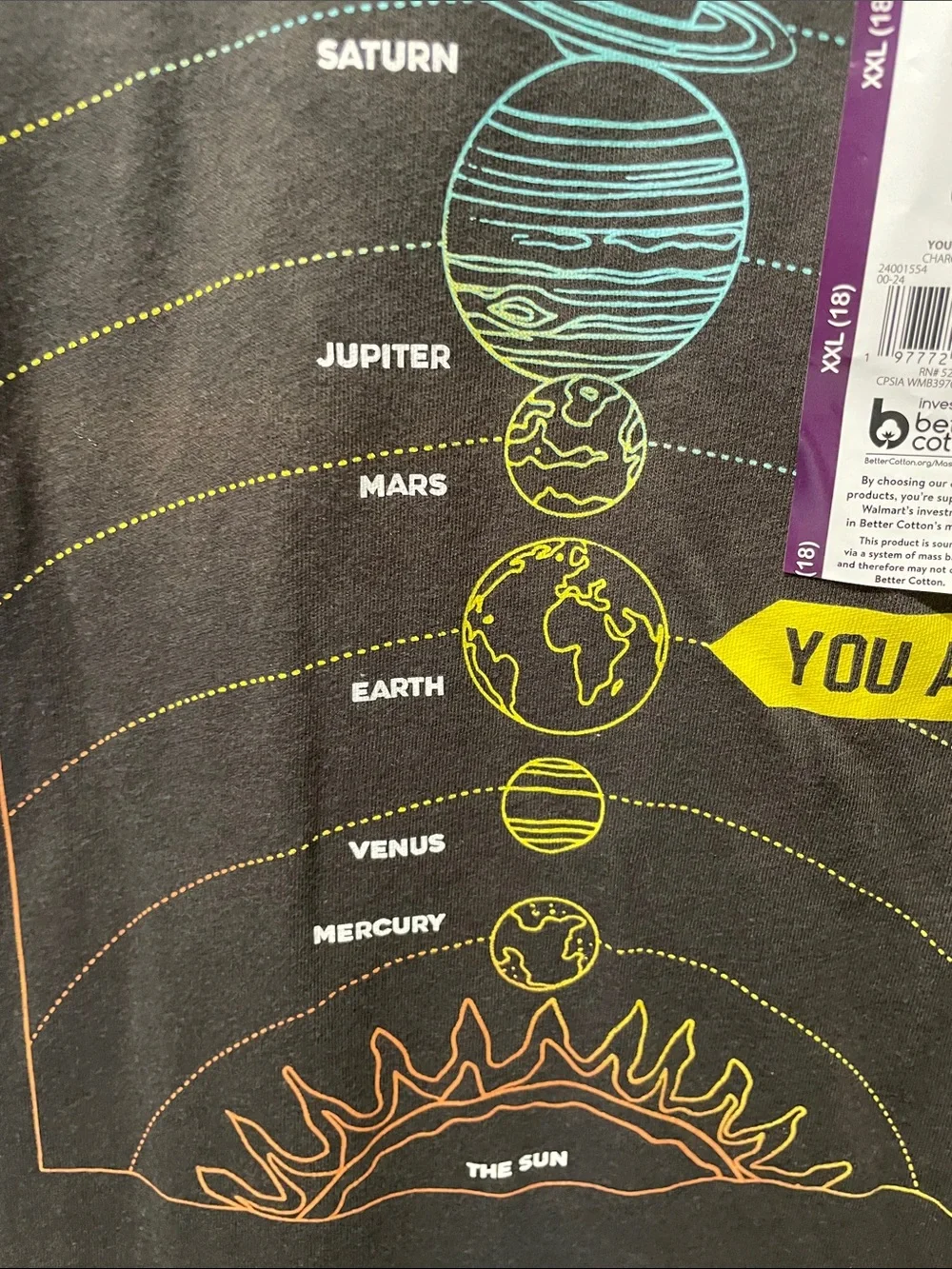 NEW 🆕 Graphic Solar System Tee with Neon Accents